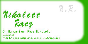 nikolett racz business card