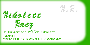 nikolett racz business card